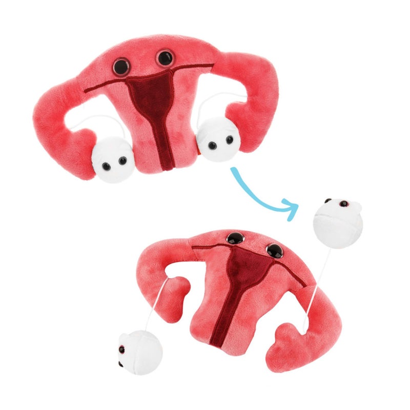 GIANT MICROBES Uterus Plush Toy, Hysterectomy Gifts, Endometriosis Awareness, Feminist Gifts, Fertility Gift, Get Well Gift - Image 1
